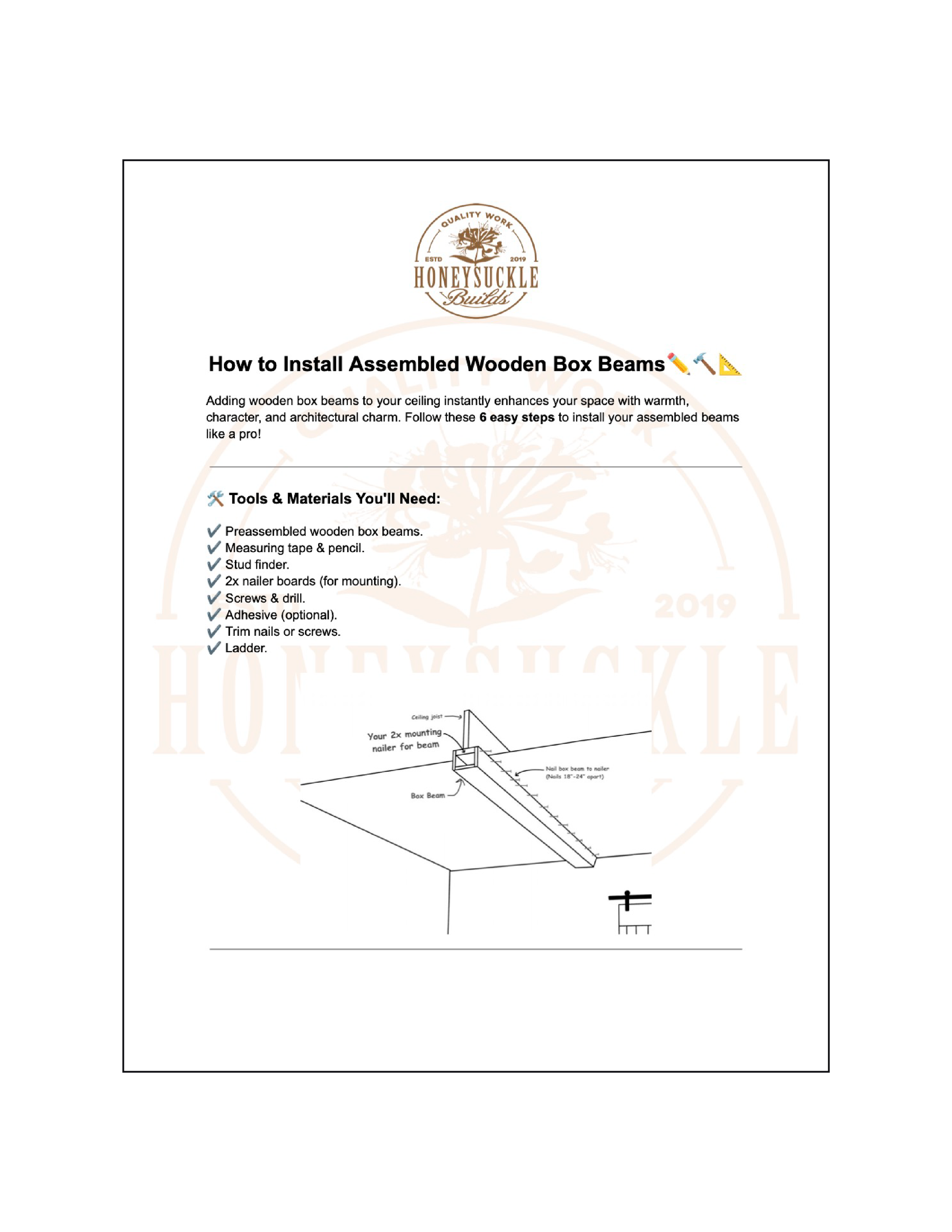 Box Beams | HoneySuckle Builds